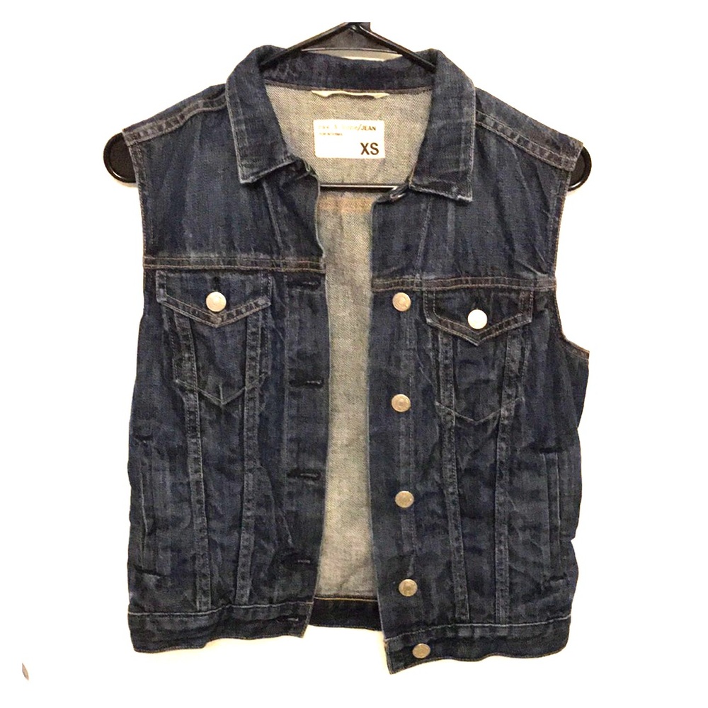 Rag & bone jean cropped denim vest